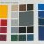 Colour chart for fabrics materials for hard cover notebooks