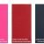 Colour chart for Ispira soft touch cardboards, 5 colours